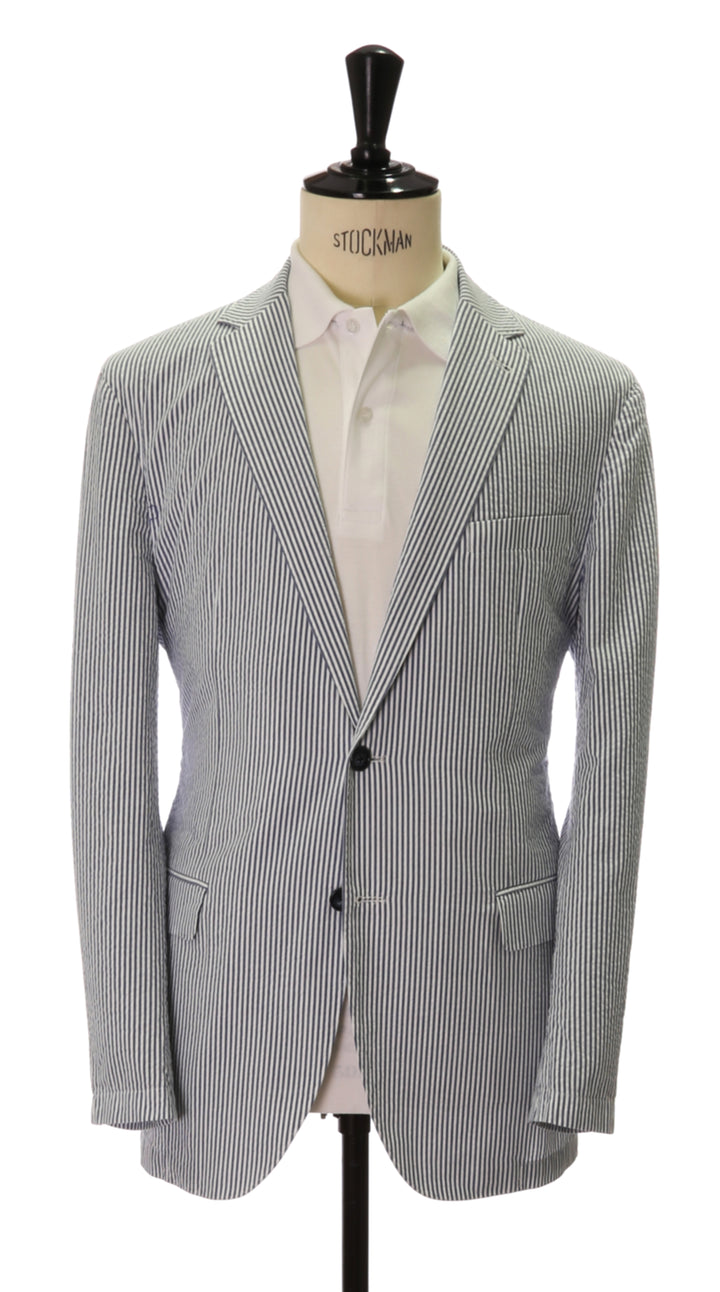 Chaqueta seersucker Azul