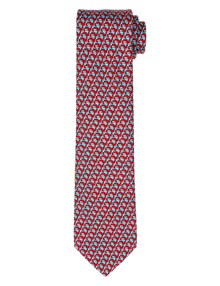 Corbata vespas Rojo/azul