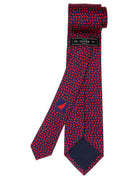 Corbata hojas Azul/rojo