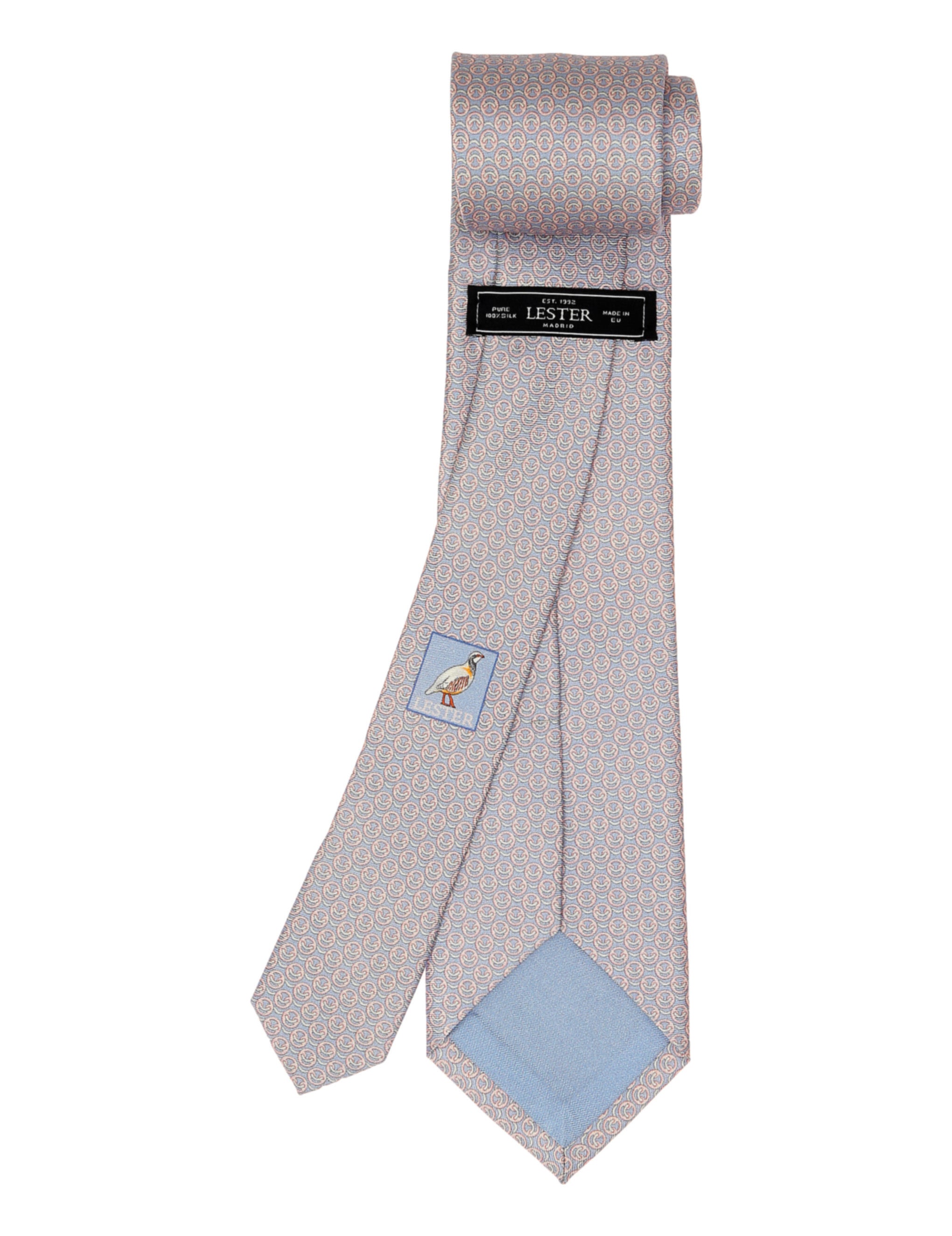 Corbata boton Azul/rosa