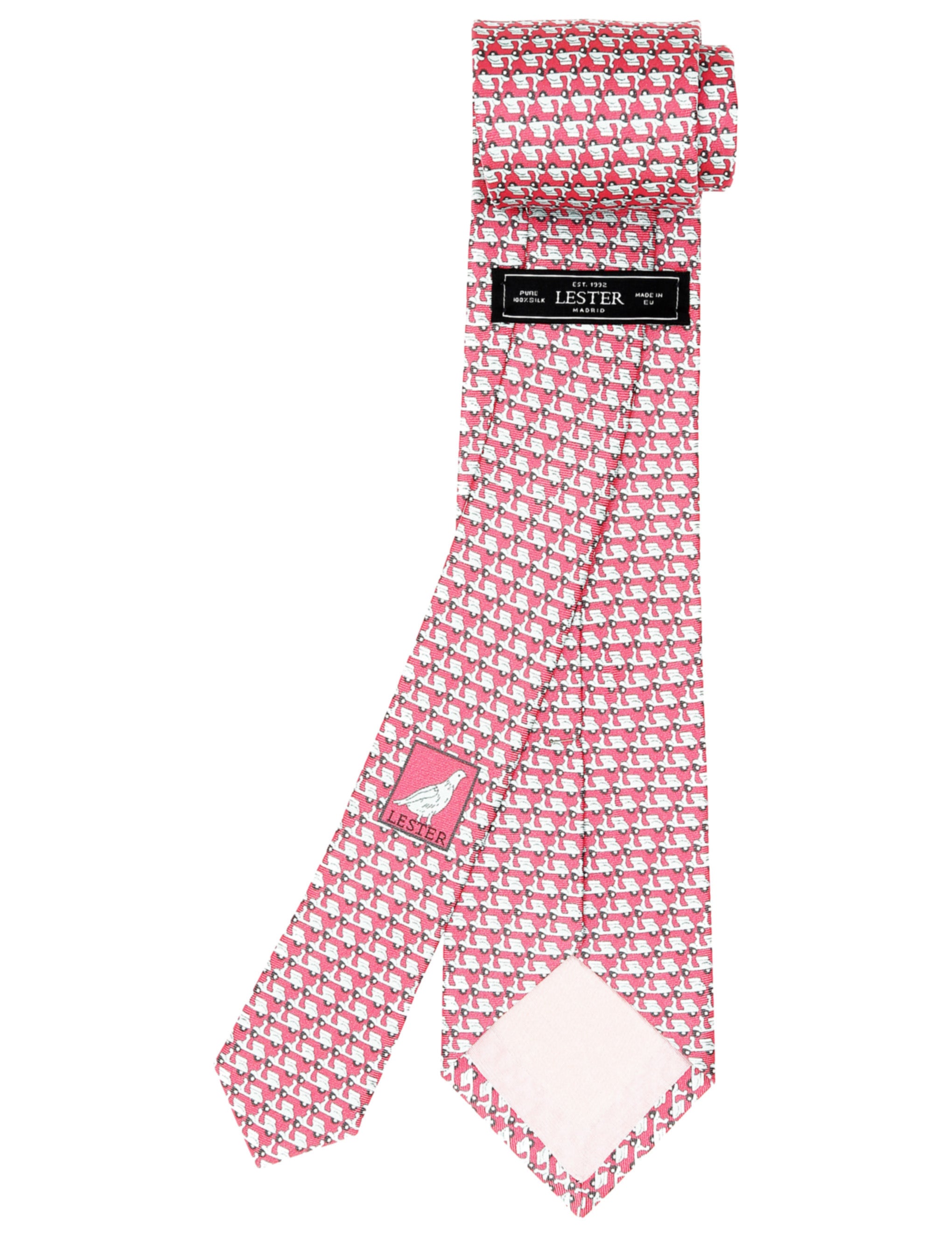 Corbata vespas Rosa/azul
