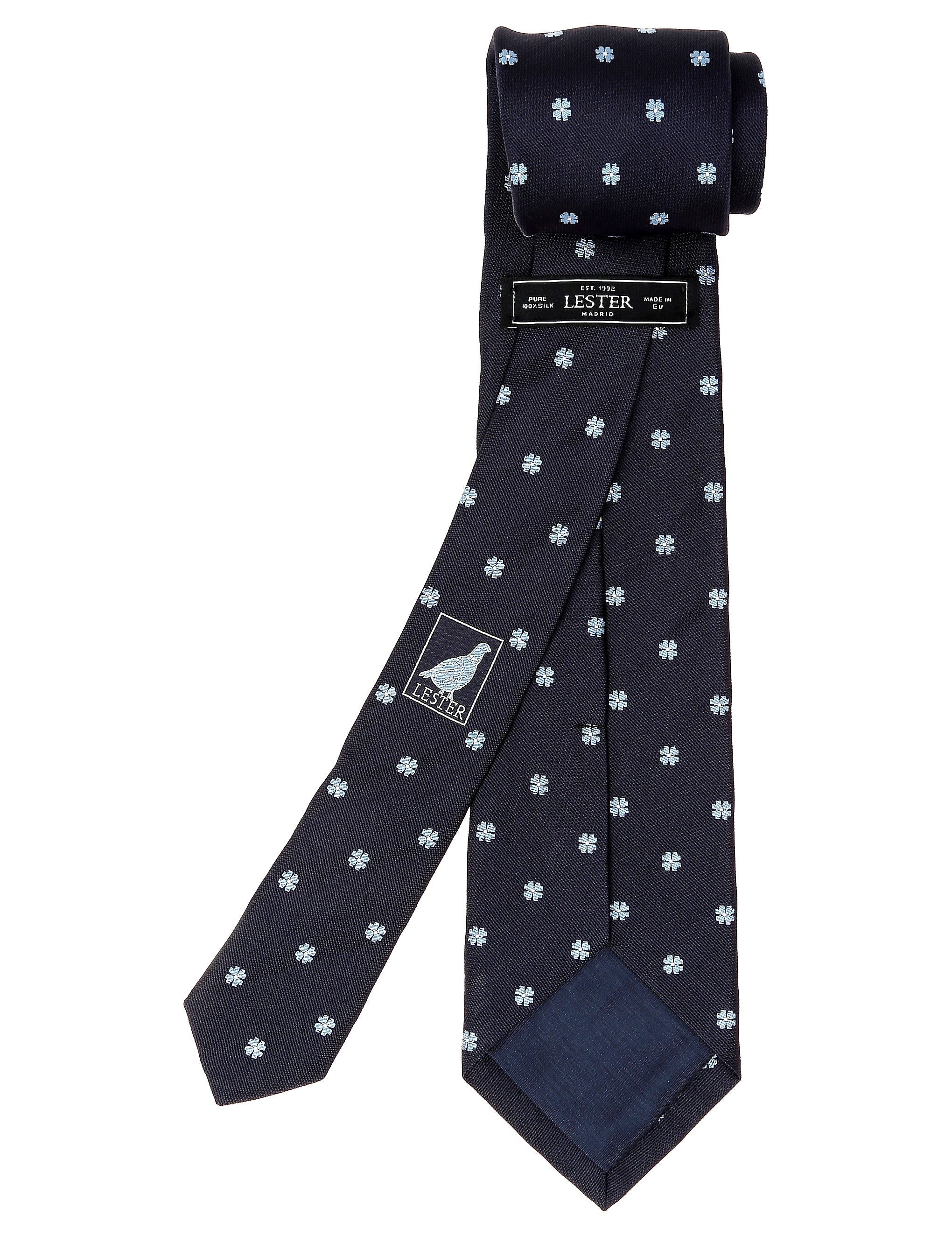 Corbata trebol Azul/azul