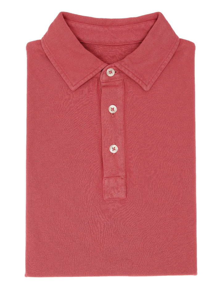 Polo pique lavado Salmón