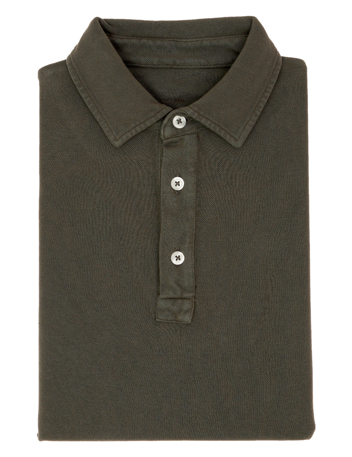 Polo pique lavado Gris