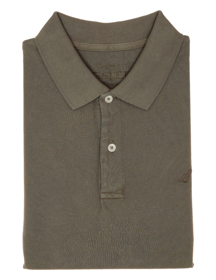 Polo manga corta lavado perdiz Gris