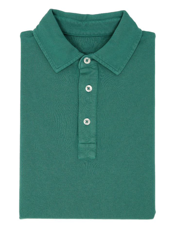 Polo pique lavado Verde claro