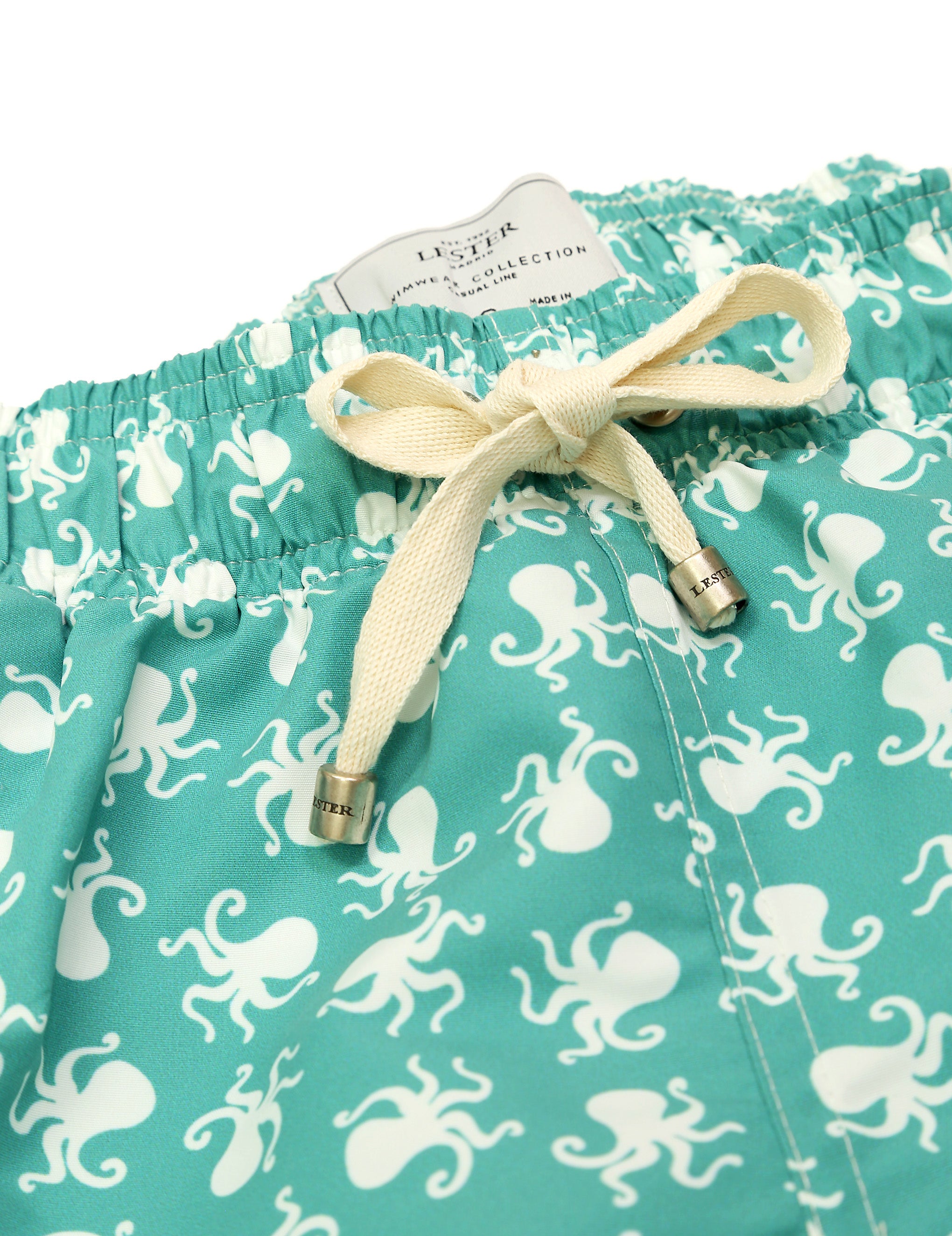 Traje de baño pulpo Turquesa/blanco