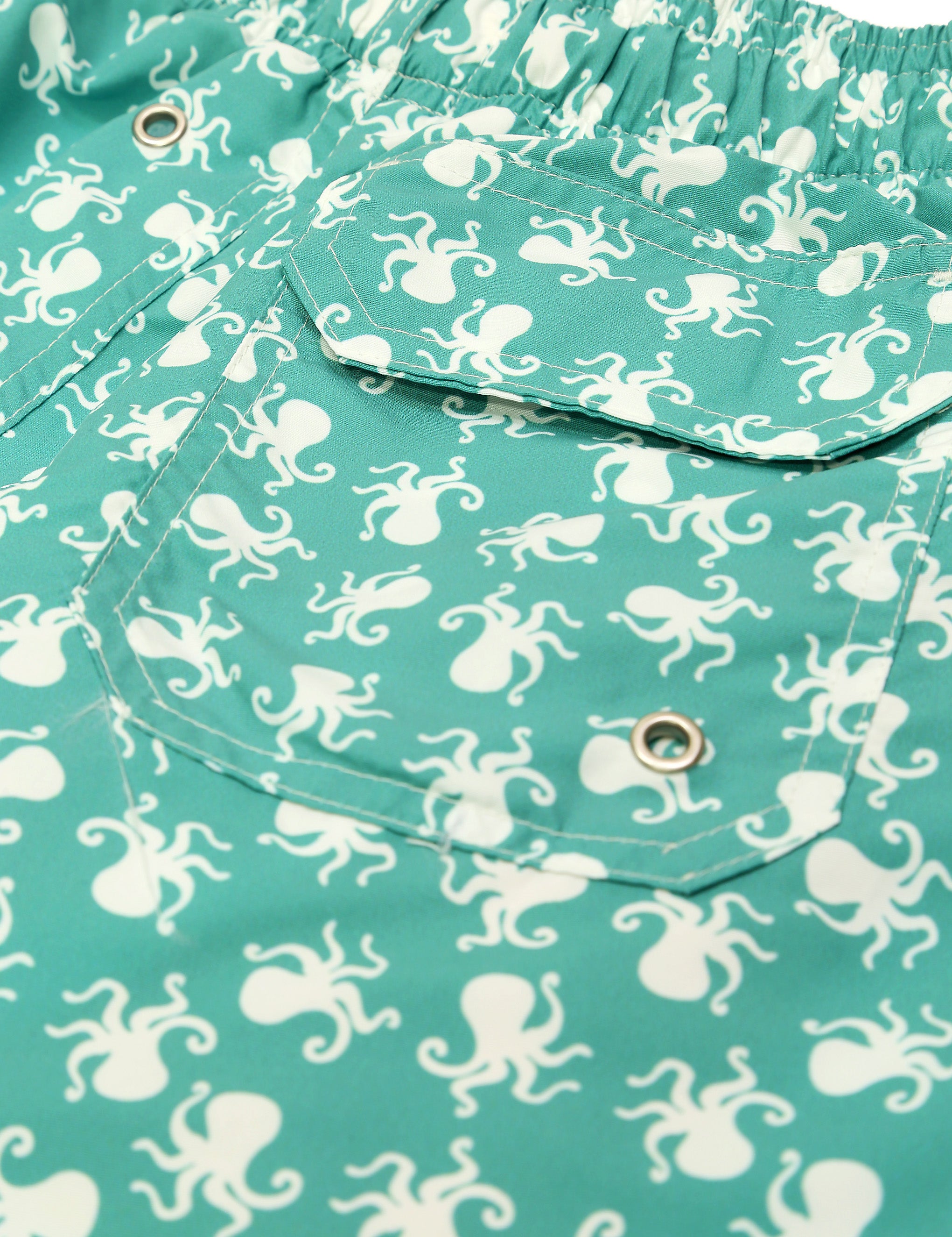 Traje de baño pulpo Turquesa/blanco