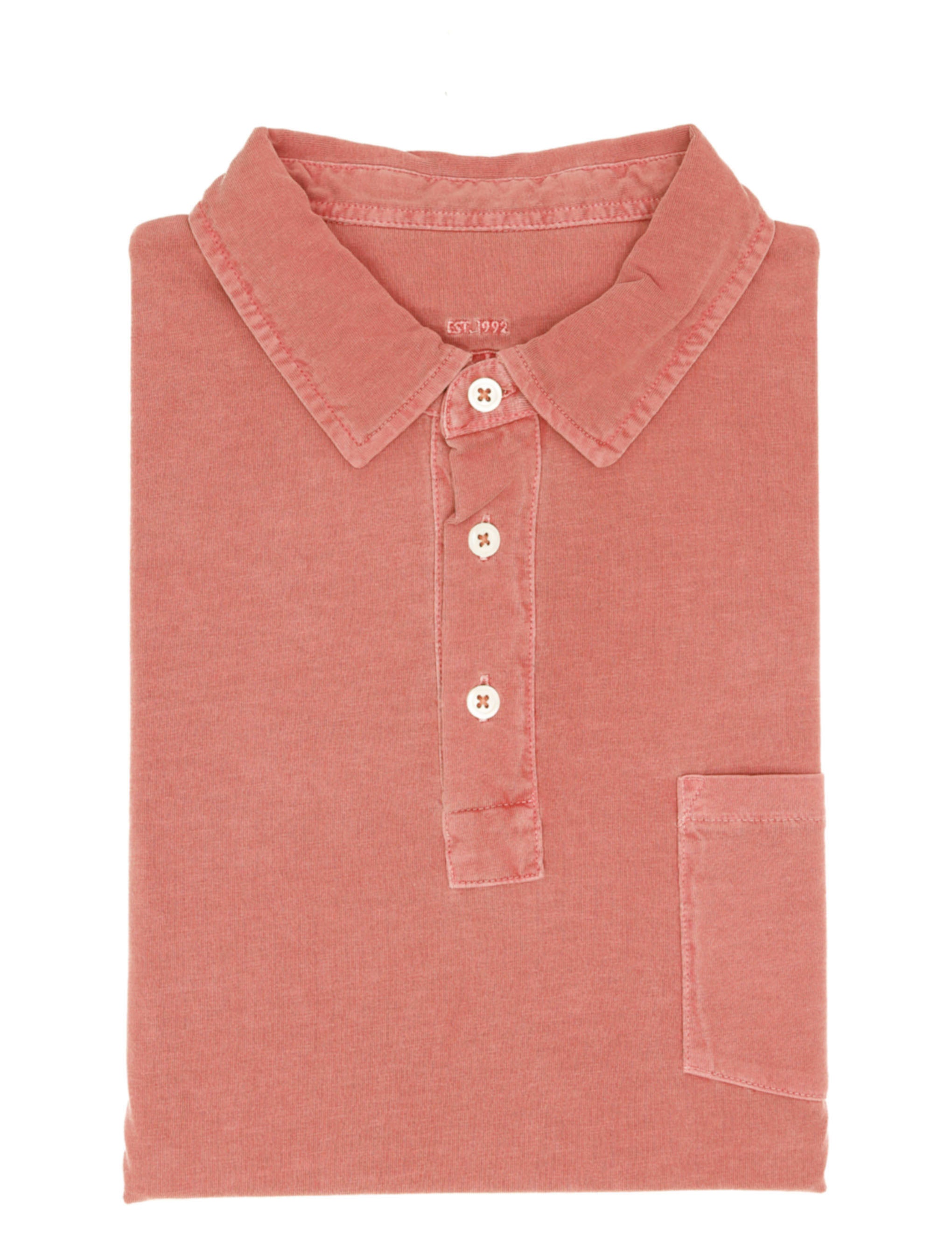 Polo jersey lavado Fresa