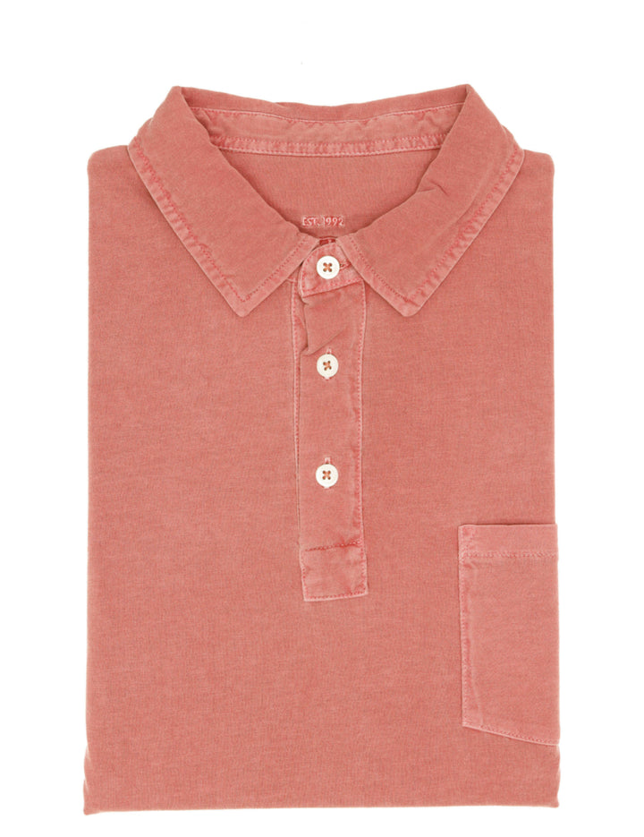 Polo jersey lavado Fresa