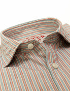 Camisa sport oxford doble raya Azul/rojo