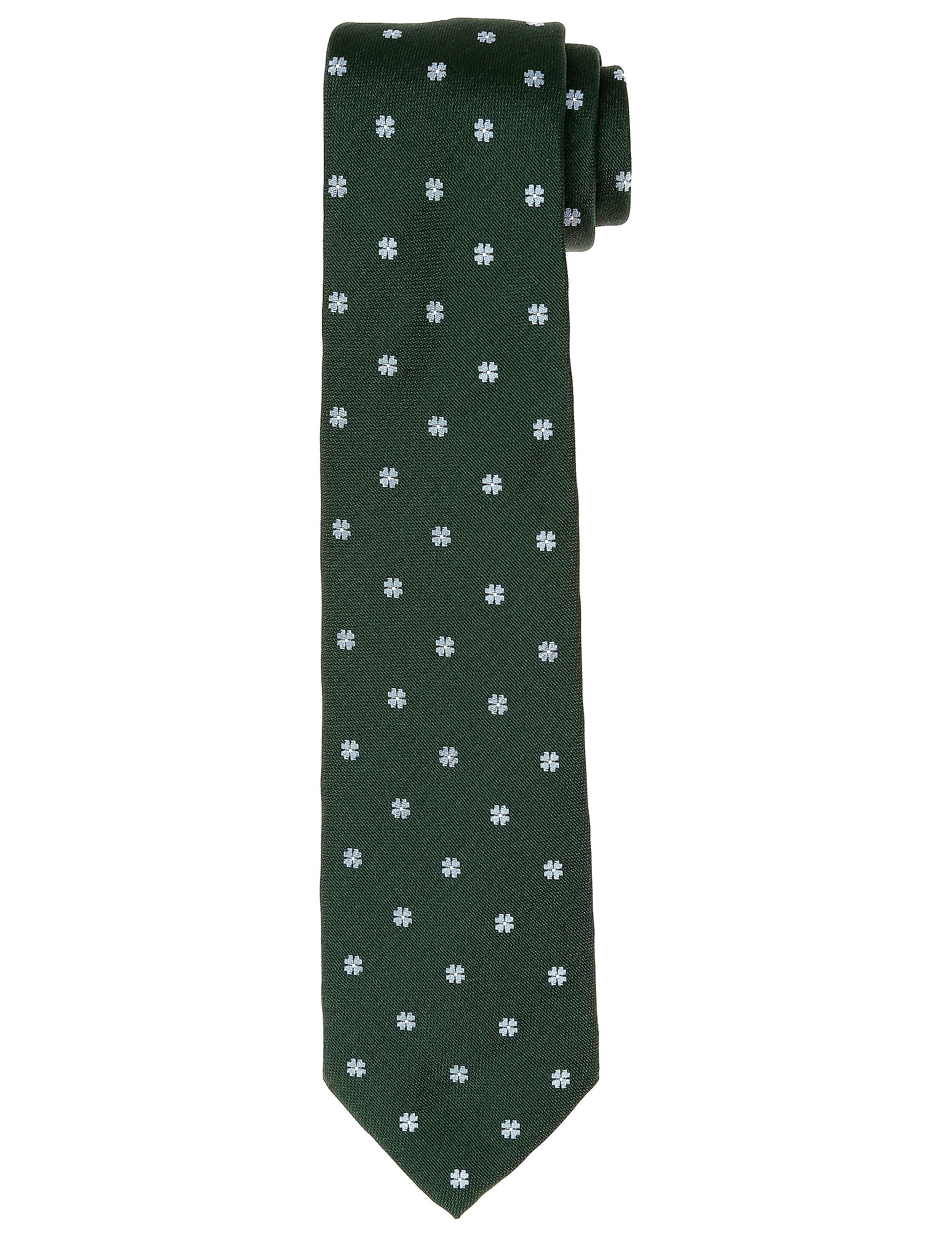 Corbata trebol Verde/azul
