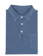 Polo jersey lavado Azul oscuro