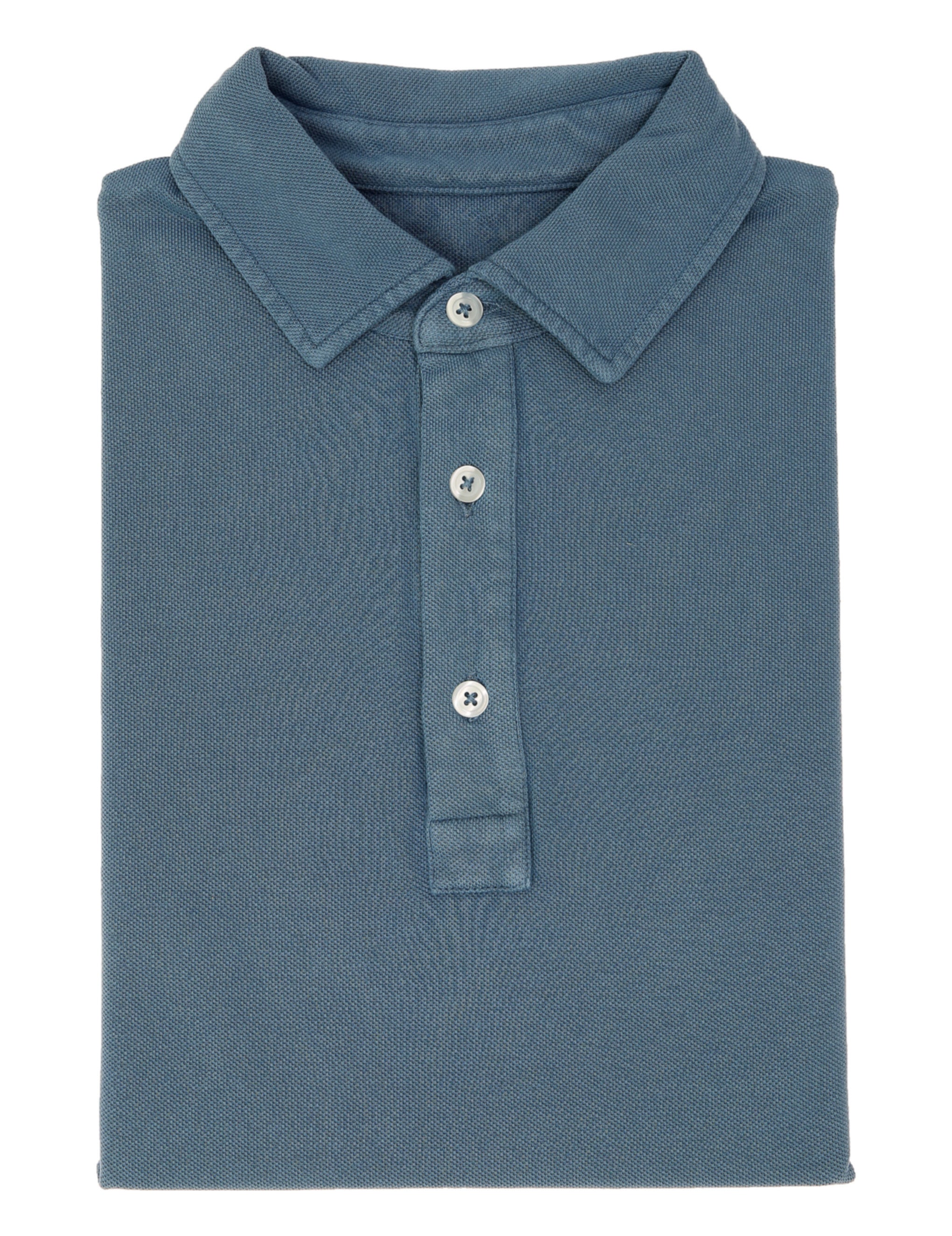Polo pique lavado Azul medio