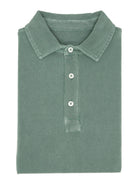 Polo pique lavado Verde oscuro