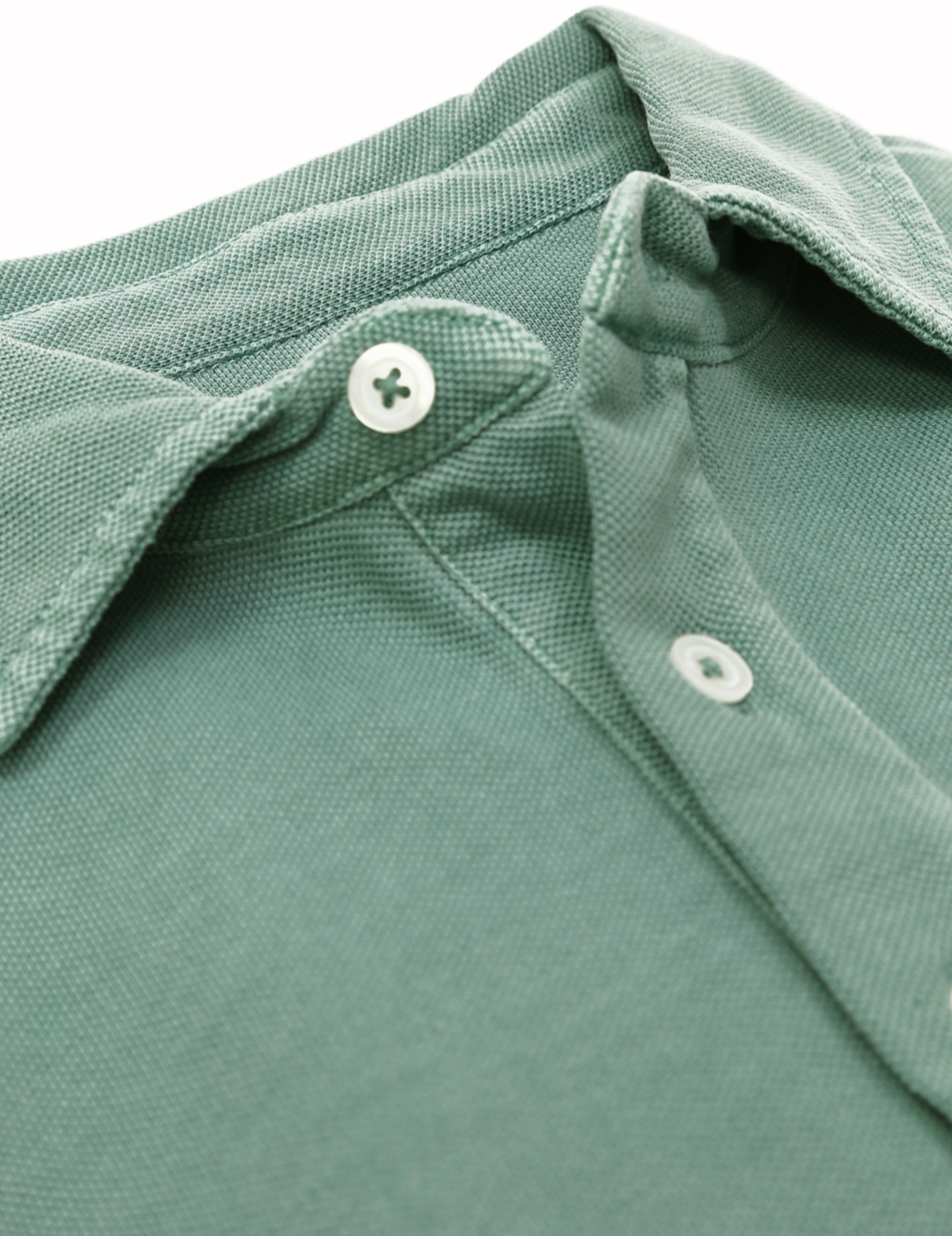 Polo pique lavado Verde oscuro