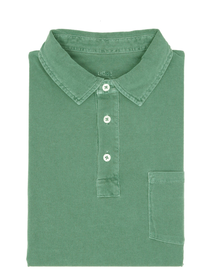 Polo jersey lavado Verde claro