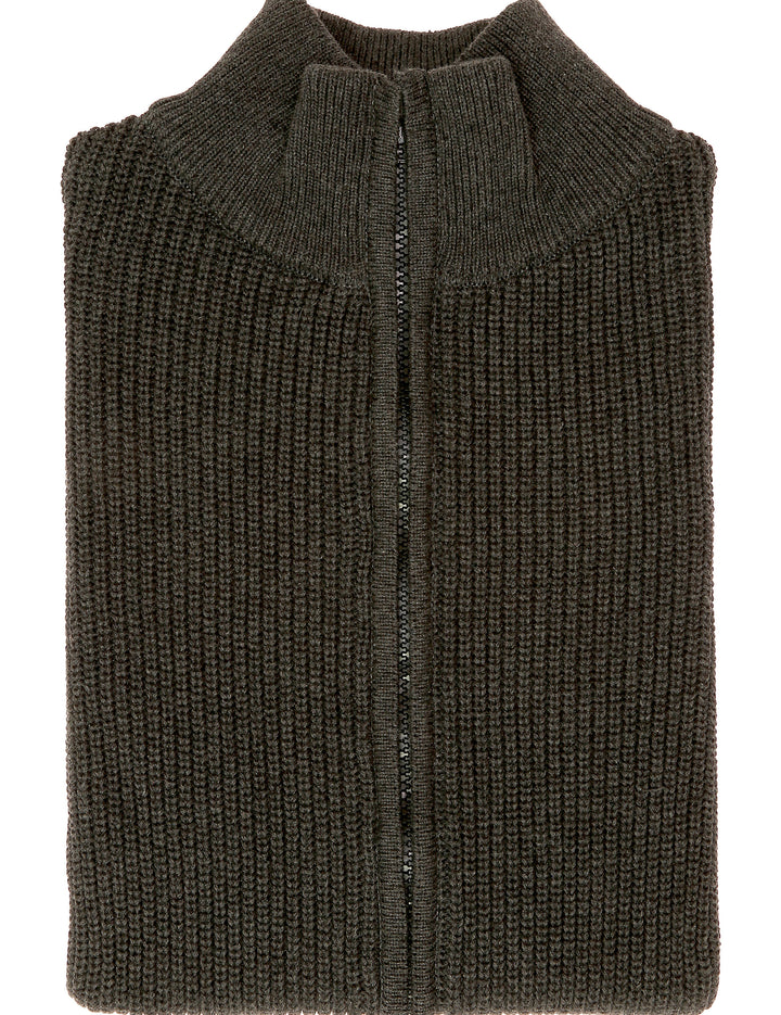 Cardigan  algodón cremallera Gris