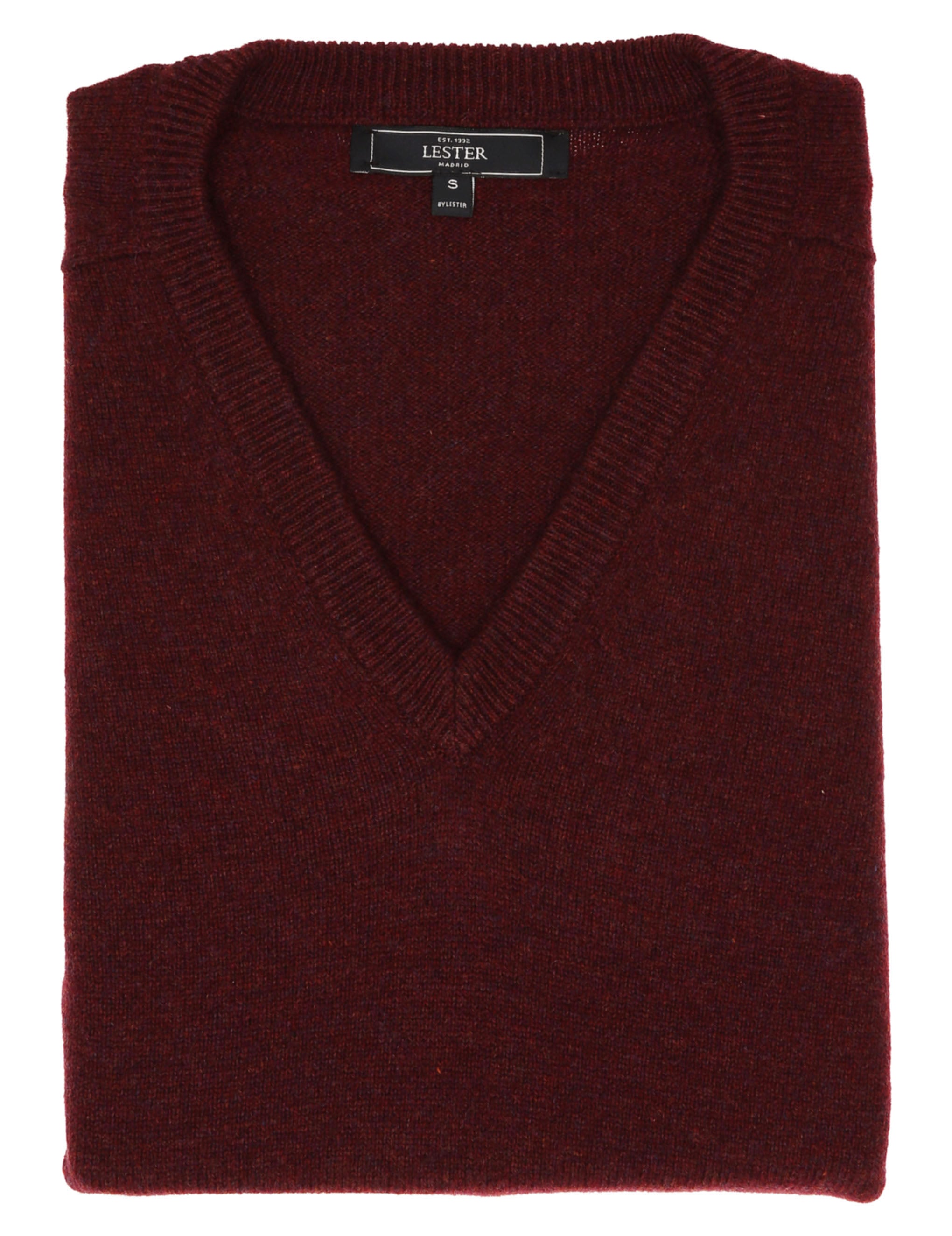 Jersey lana pico Burdeos