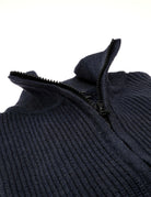 Cardigan  algodón cremallera Azul