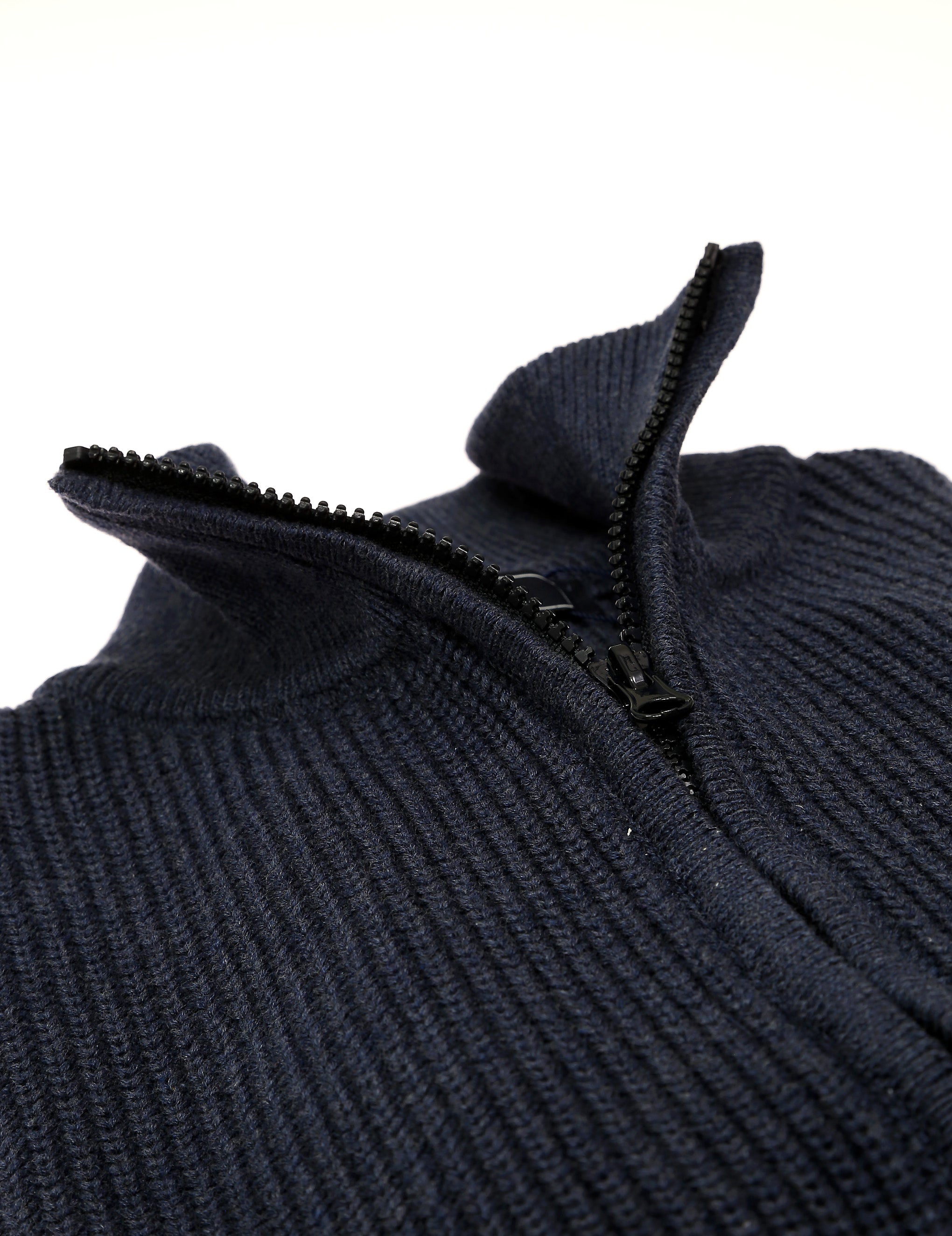 Cardigan  algodón cremallera Azul