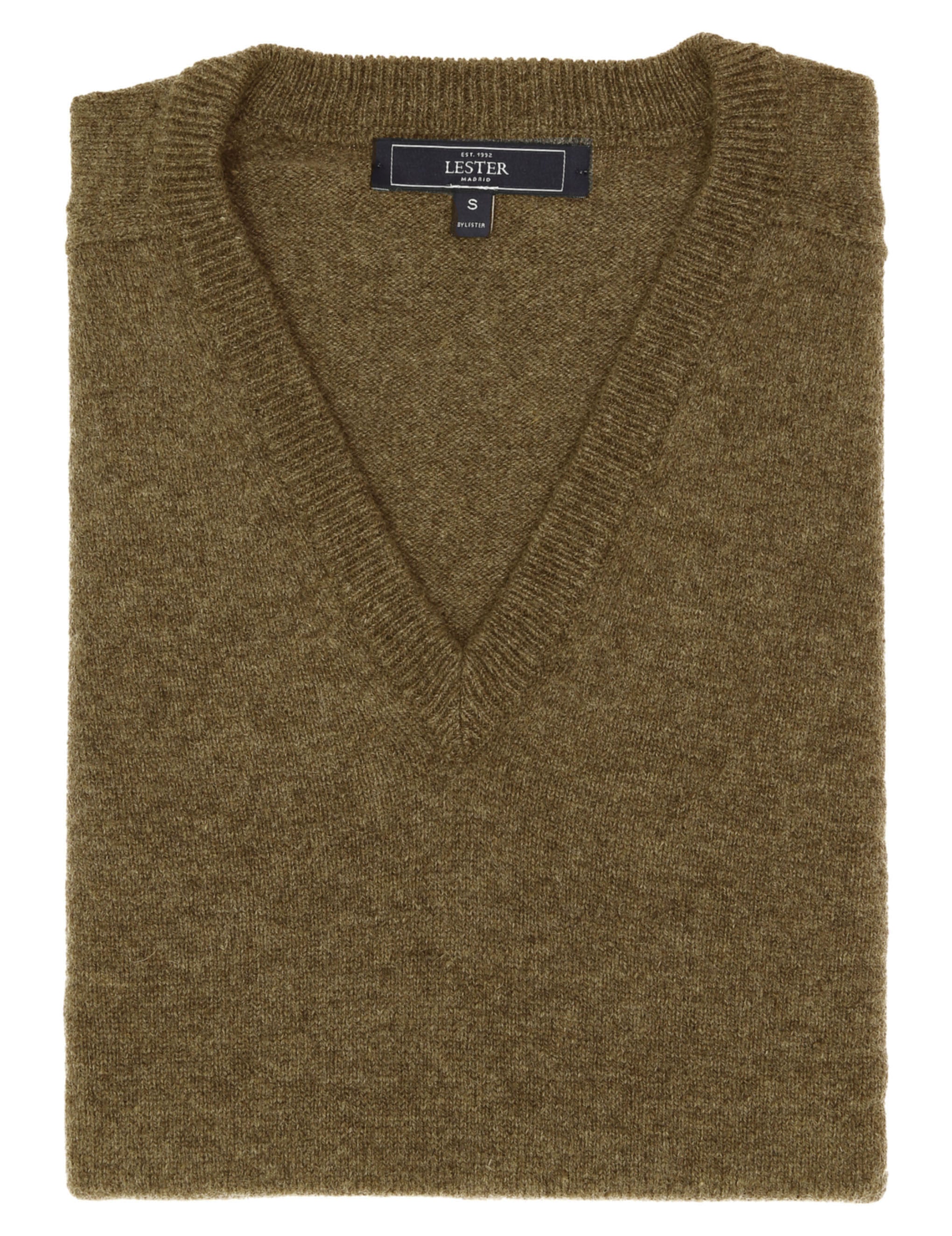 Jersey lana pico Marrón