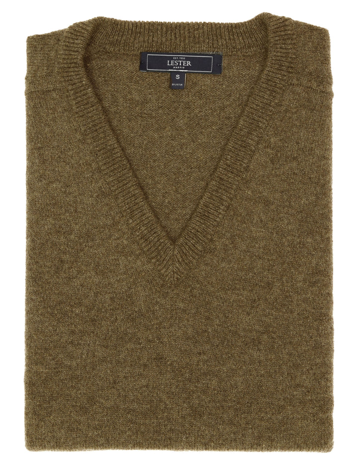 Jersey lana pico Marrón