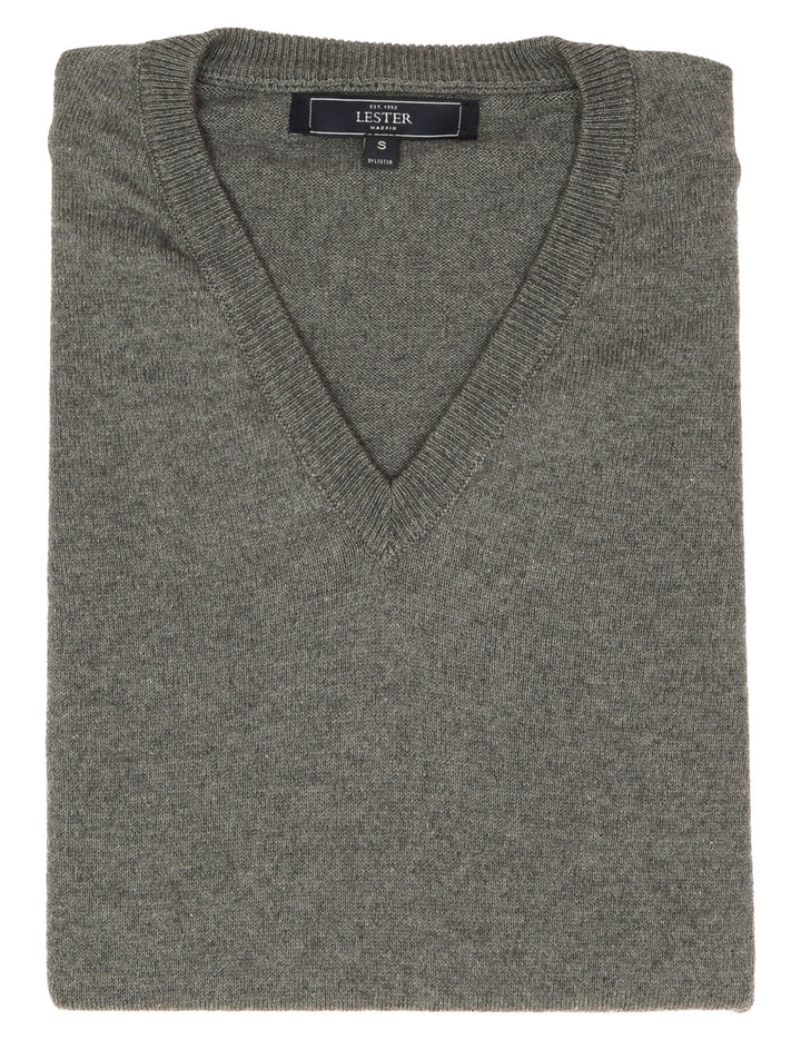 Jersey pico algodón cashmere Gris