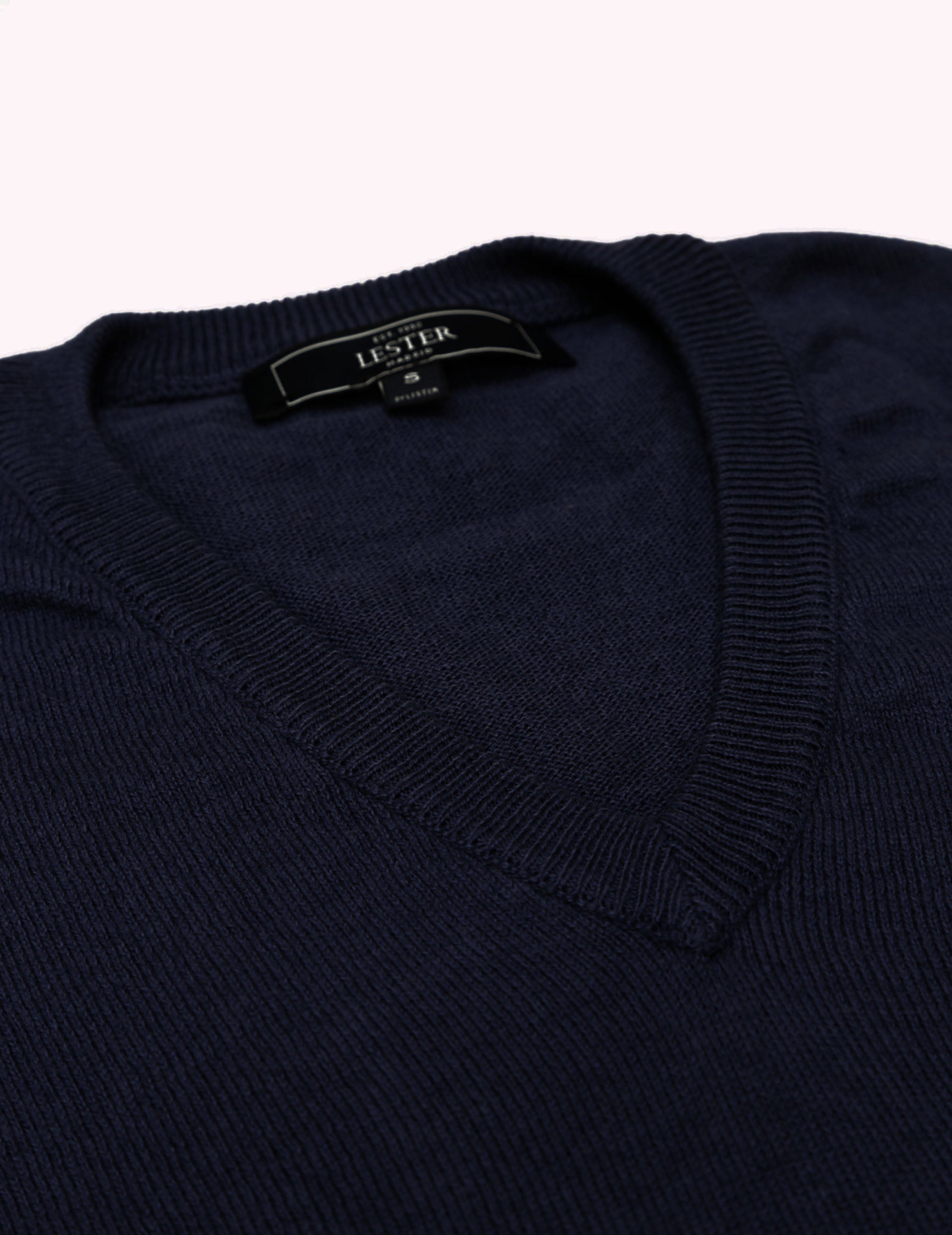 Jersey pico algodón cashmere Azul oscuro