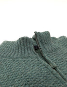 Jersey cremallera punto arroz Verde