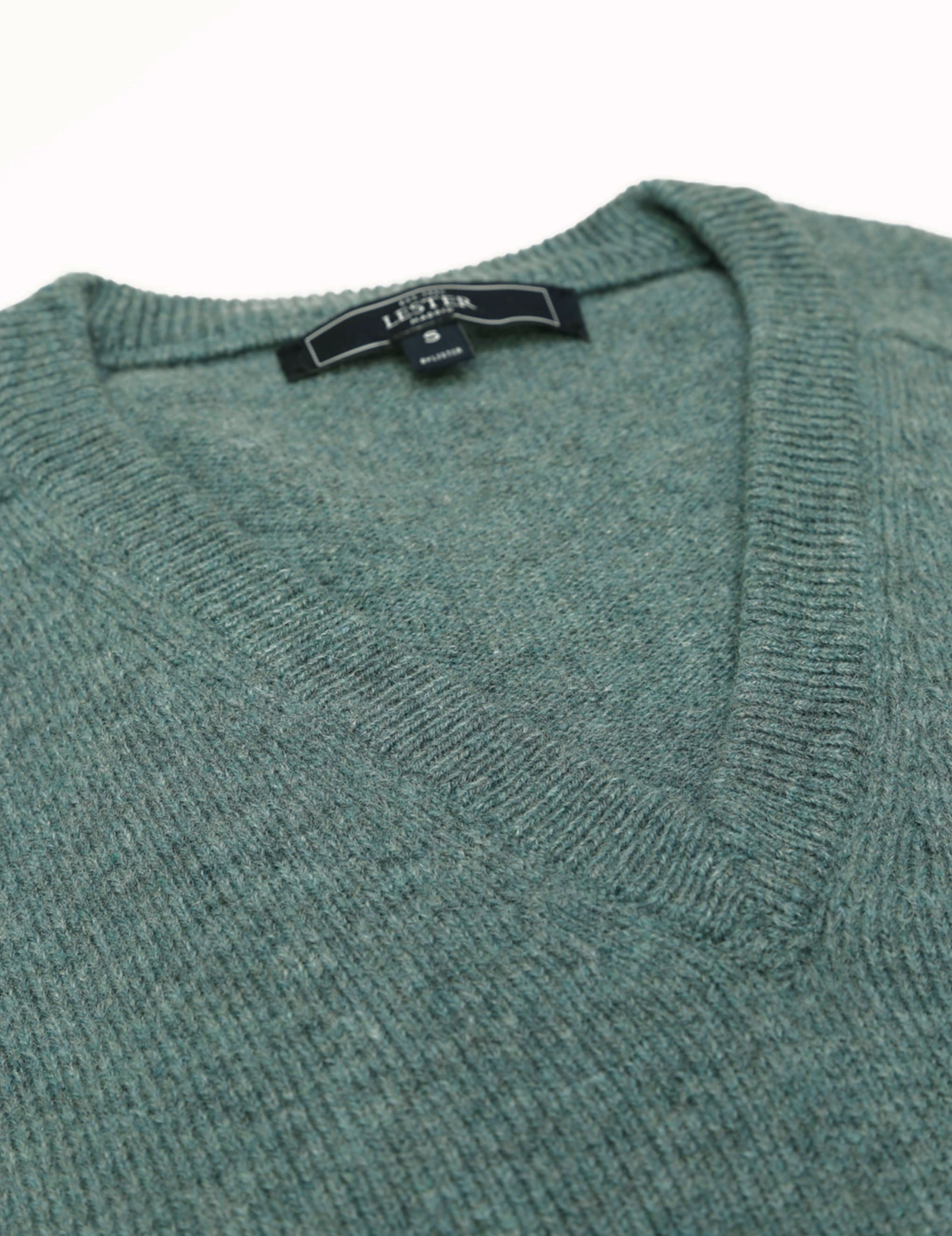 Jersey lana pico Verde claro