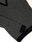 Jersey espiga lana Azul/gris