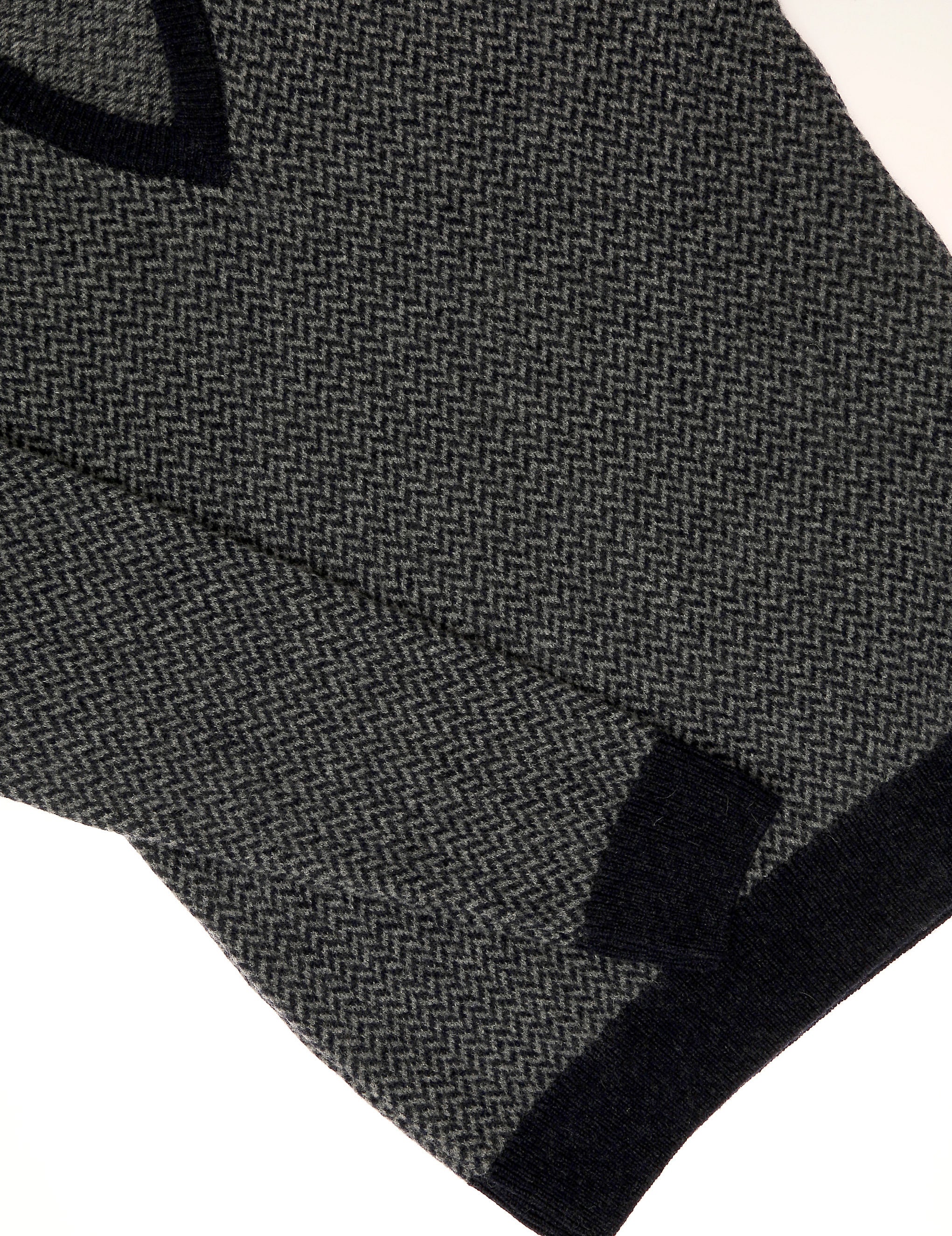 Jersey espiga lana Azul/gris