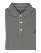 Polo pique manga larga Gris