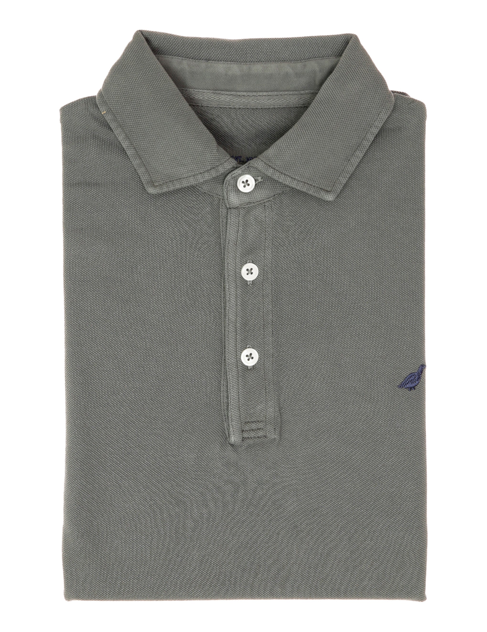 Polo pique manga larga Gris