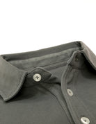 Polo pique manga larga Gris
