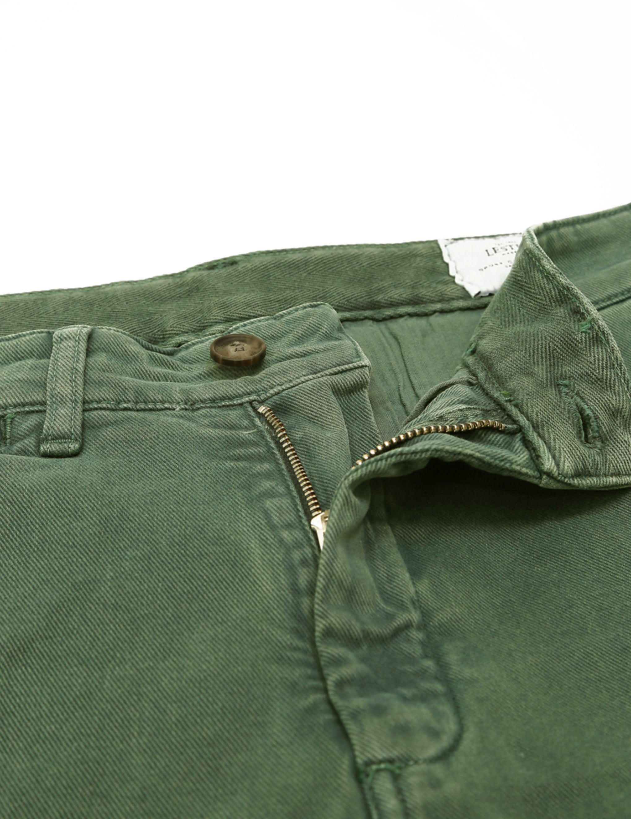 Pantalón sarga lavado Verde oscuro