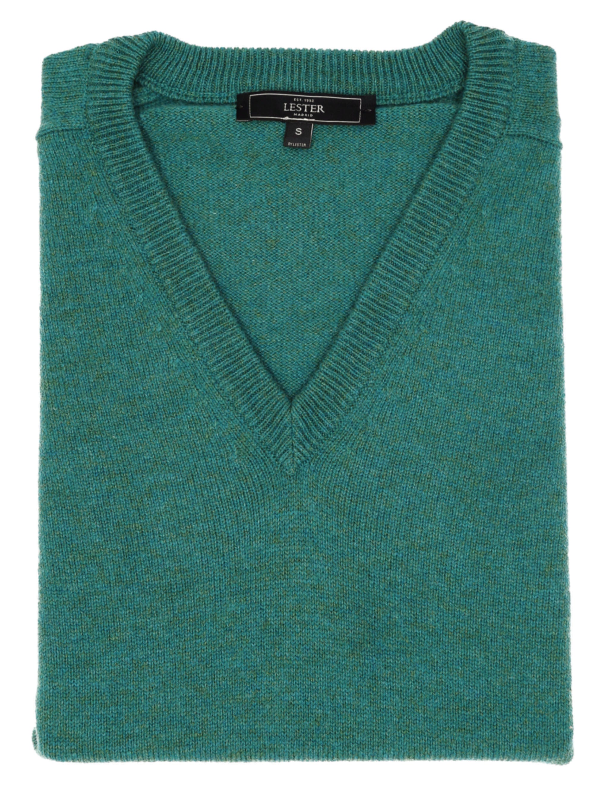 Jersey lana pico Verde claro