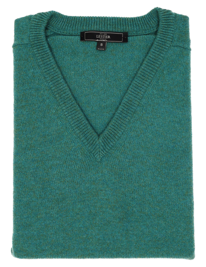 Jersey lana pico Verde claro