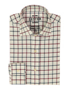 Camisa sport viela cuadro grande Azul/burdeos