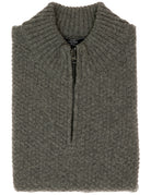 Jersey cremallera punto arroz Gris