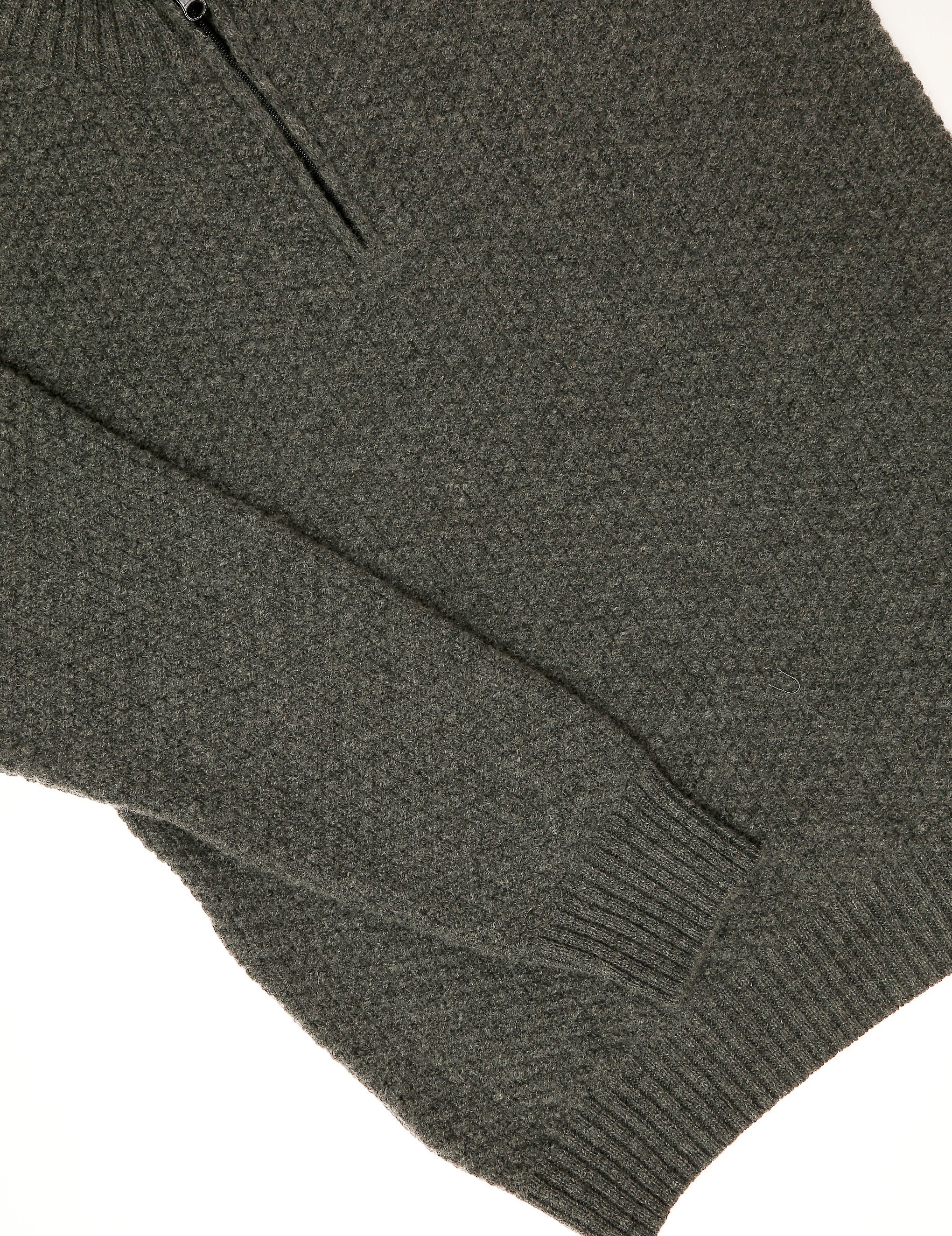 Jersey cremallera punto arroz Gris