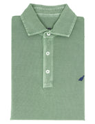 Polo pique manga larga Verde
