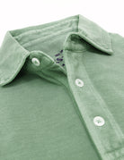 Polo pique manga larga Verde