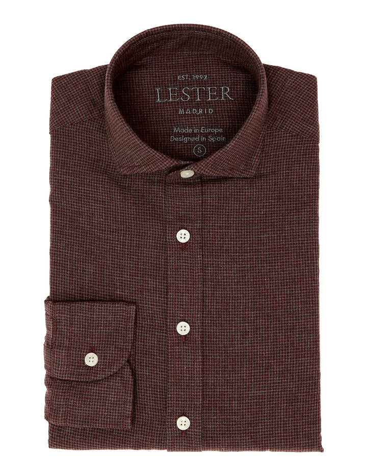 Camisa pata gallo Burdeos