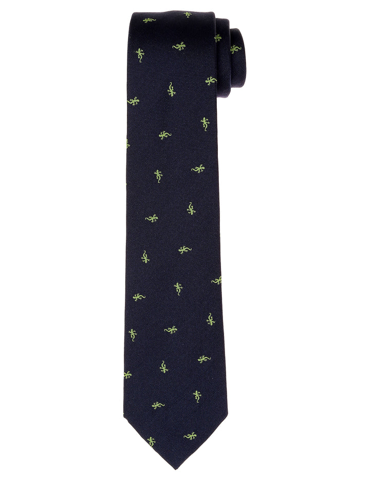 Corbata lagartijas Azul/verde