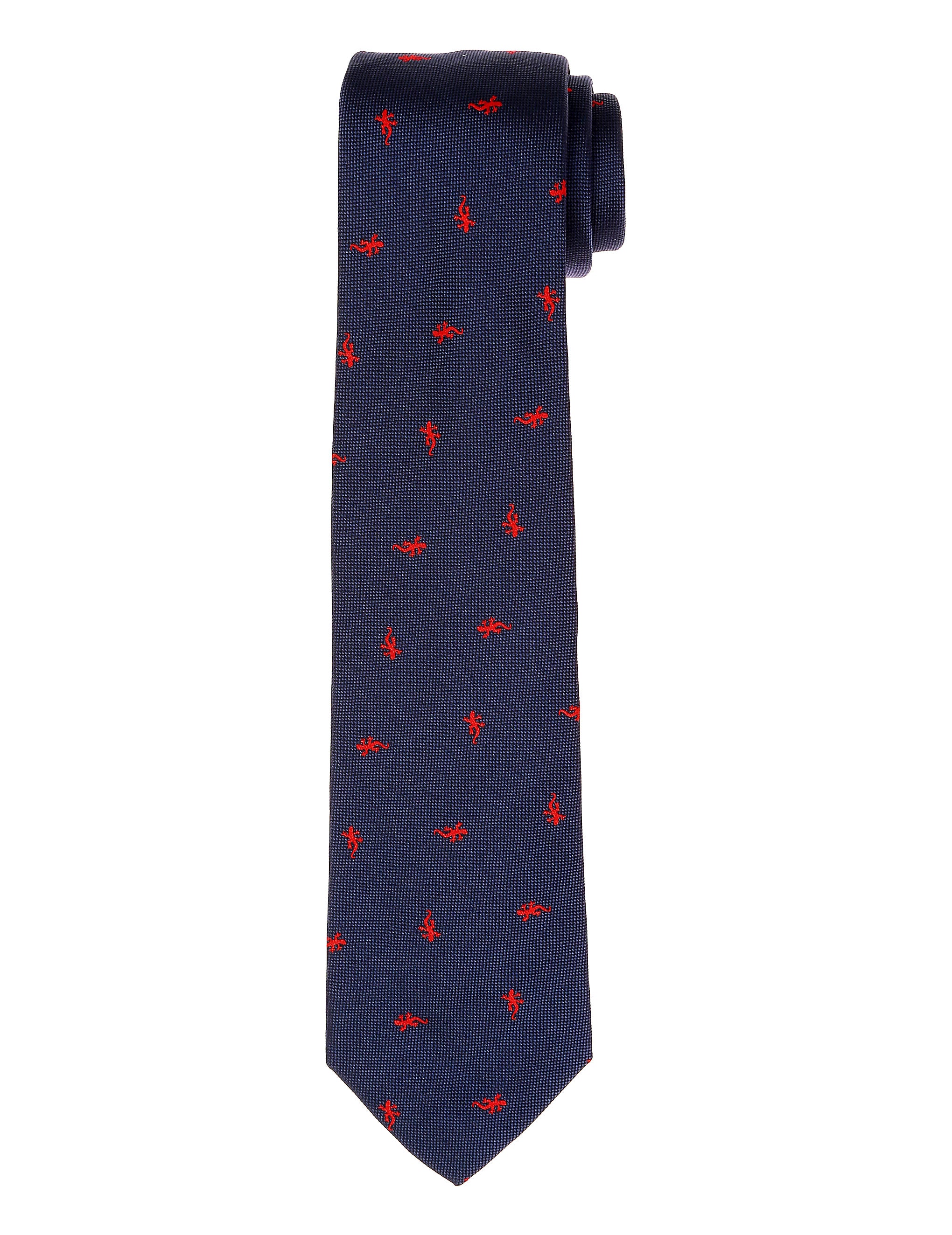 Corbata lagartijas Azul/rojo