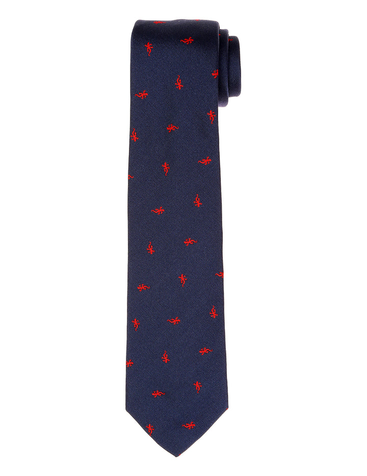 Corbata lagartijas Azul/rojo