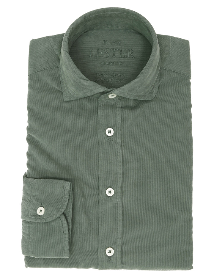 Camisa micropana tintada Kaki