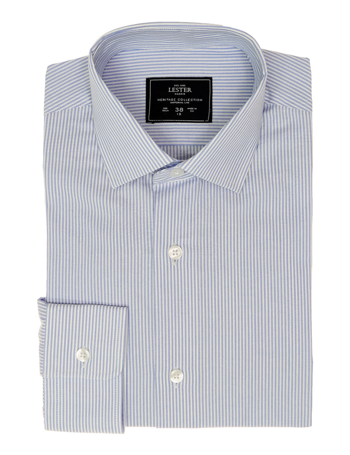 Camisa vestir raya media Azul